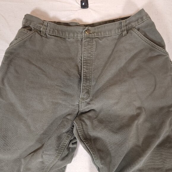 Carhartt Original Fit Flannel Lined Carpenter Pants Mens 42x32 Utility ~36x29.5 - Picture 11 of 16